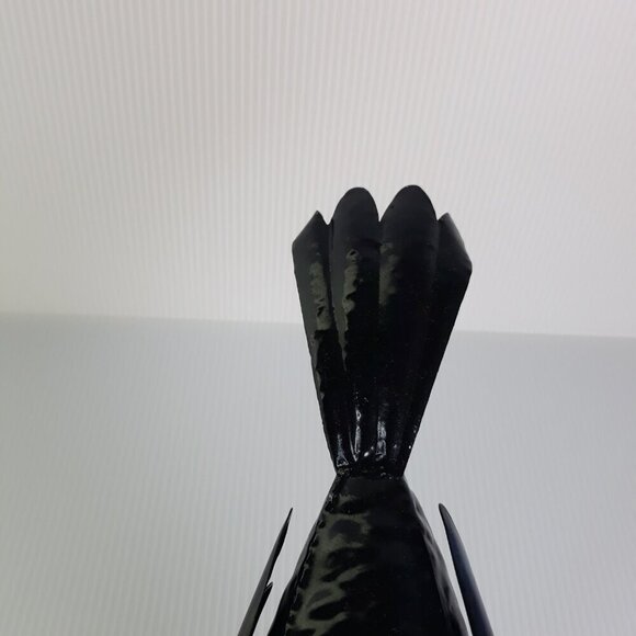 Metal Witch and Bird Bobble Head Figurines On Springs Farmhouse Halloween Fall - Picture 15 of 15